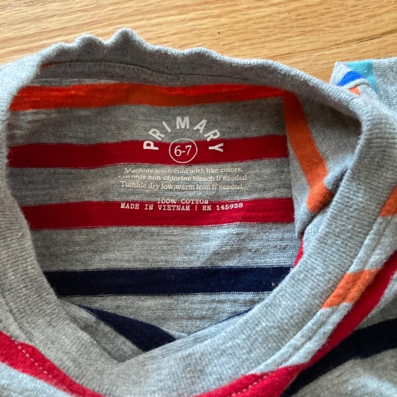 Girl's Primary Rainbow Stripe Dress - Picture 2 of 3